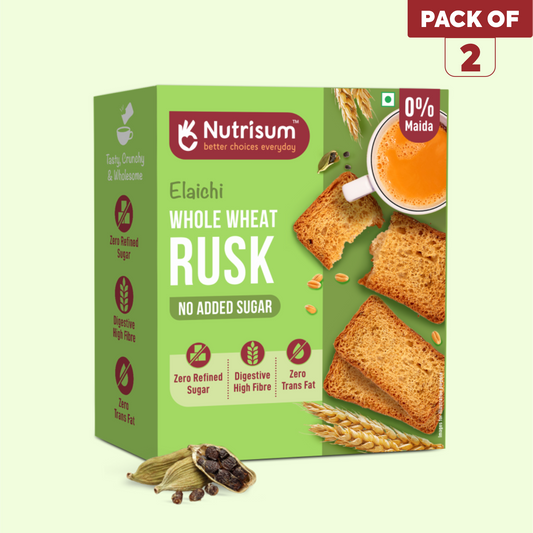 Elaichi Whole Wheat Rusk | Pack of 2