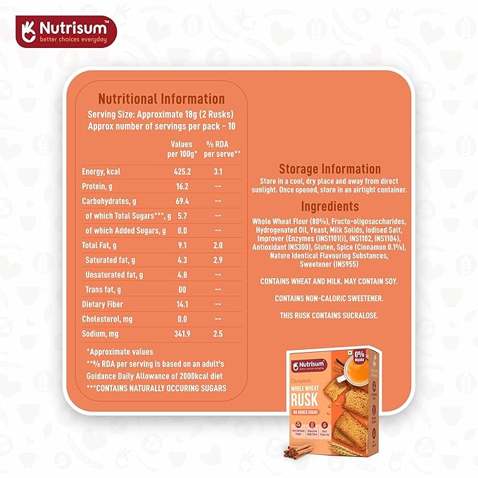 Cinnamon Whole Wheat Rusk