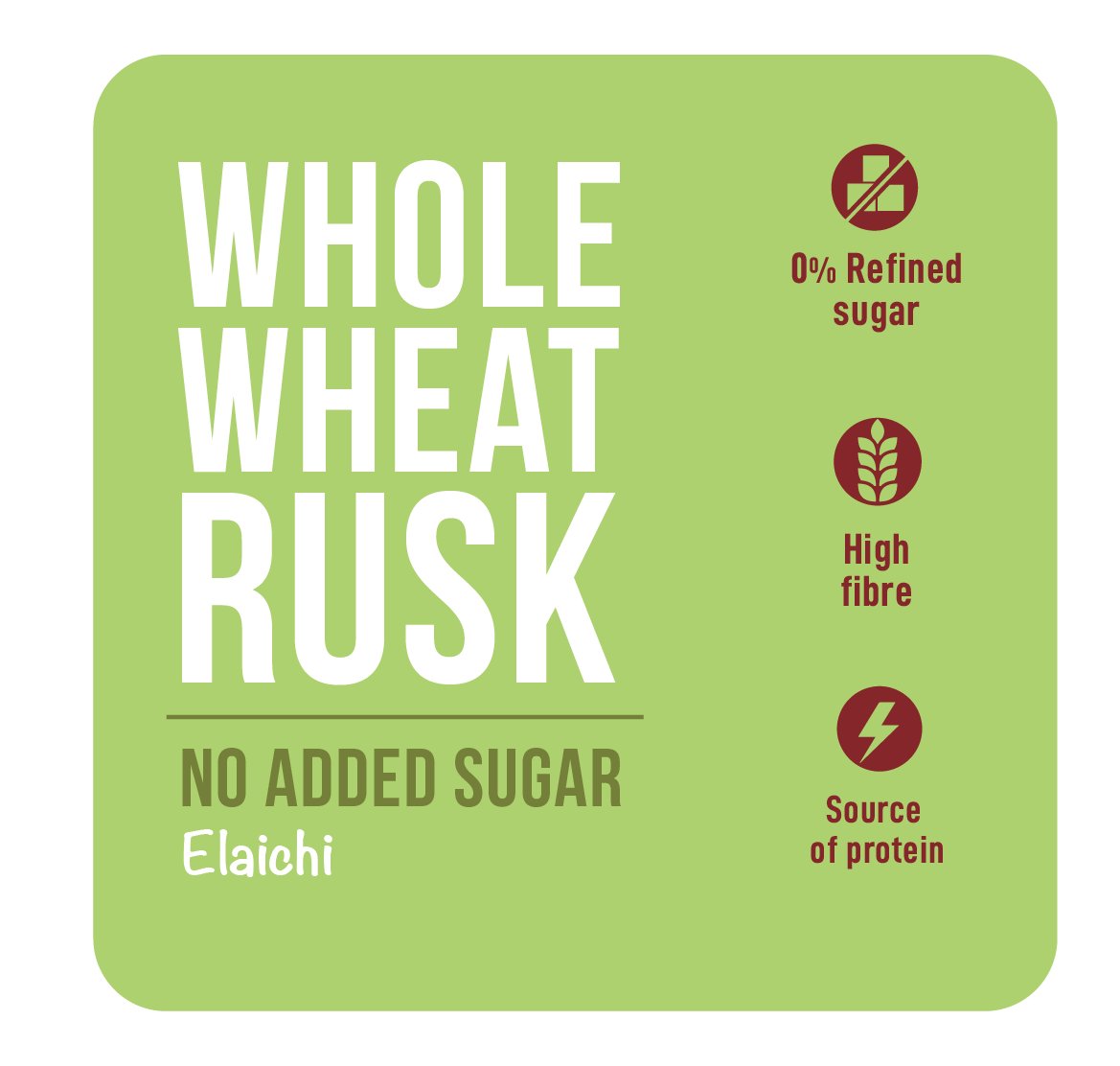 Nutrisum Whole Wheat Rusk No Added Sugar with Elaichi Pack Of 4