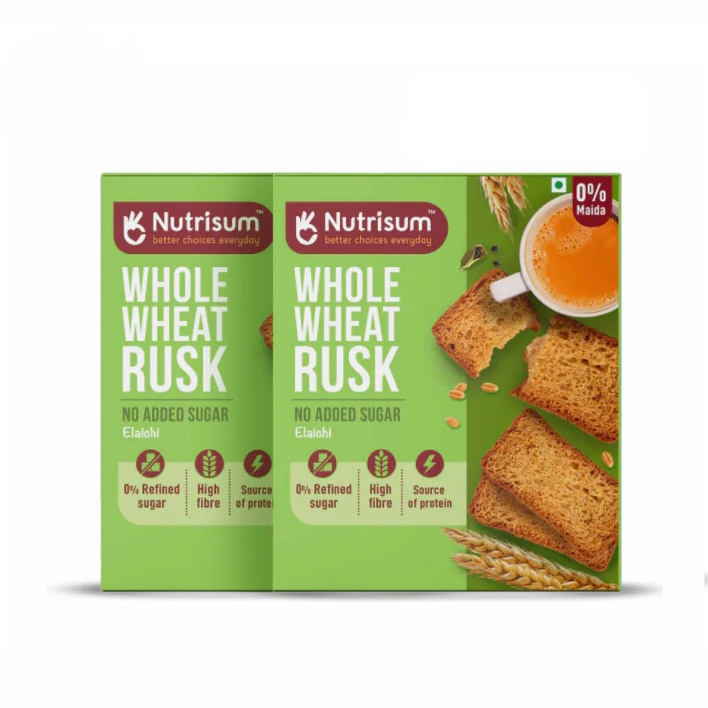 Elaichi Whole Wheat Rusk | Pack of 2
