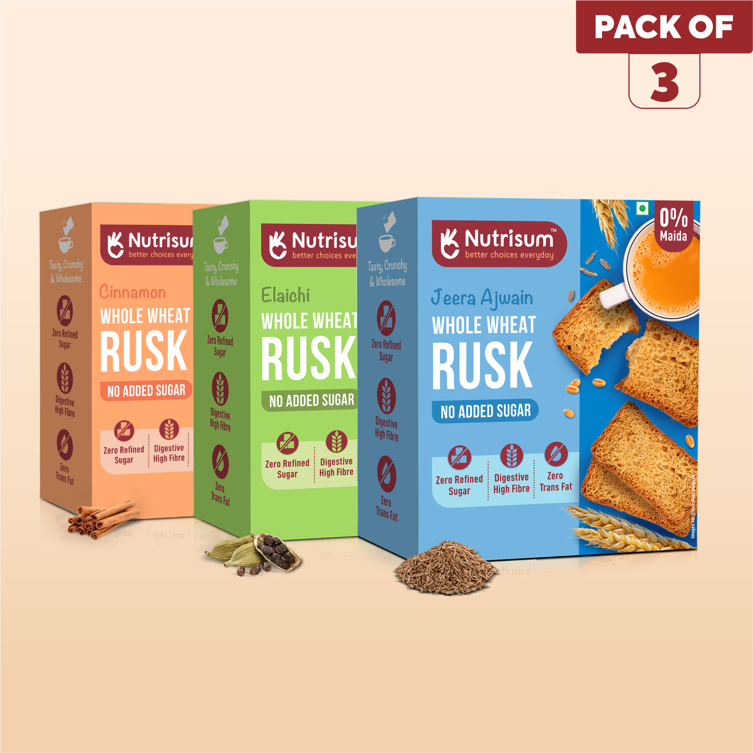 Fan Rusk Nutrisum Chai Rusk | Enjoy the Perfect Rusk Biscuit with Your Tea
