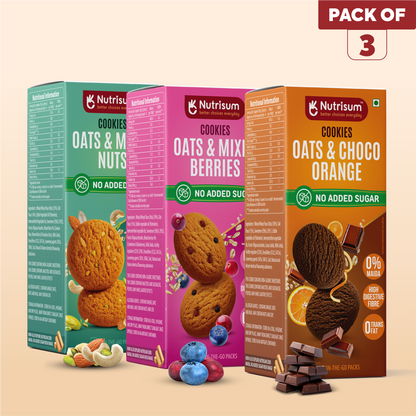 Oats Cookies | Chocolate Orange, Mixed Berries, Choco Chip and Mixed Nuts