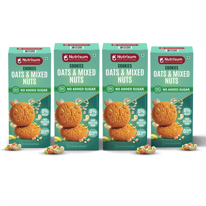Mixed Nuts Oats Cookies | Pack of 4