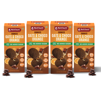 Chocolate Orange Oats Cookies | Pack of 4