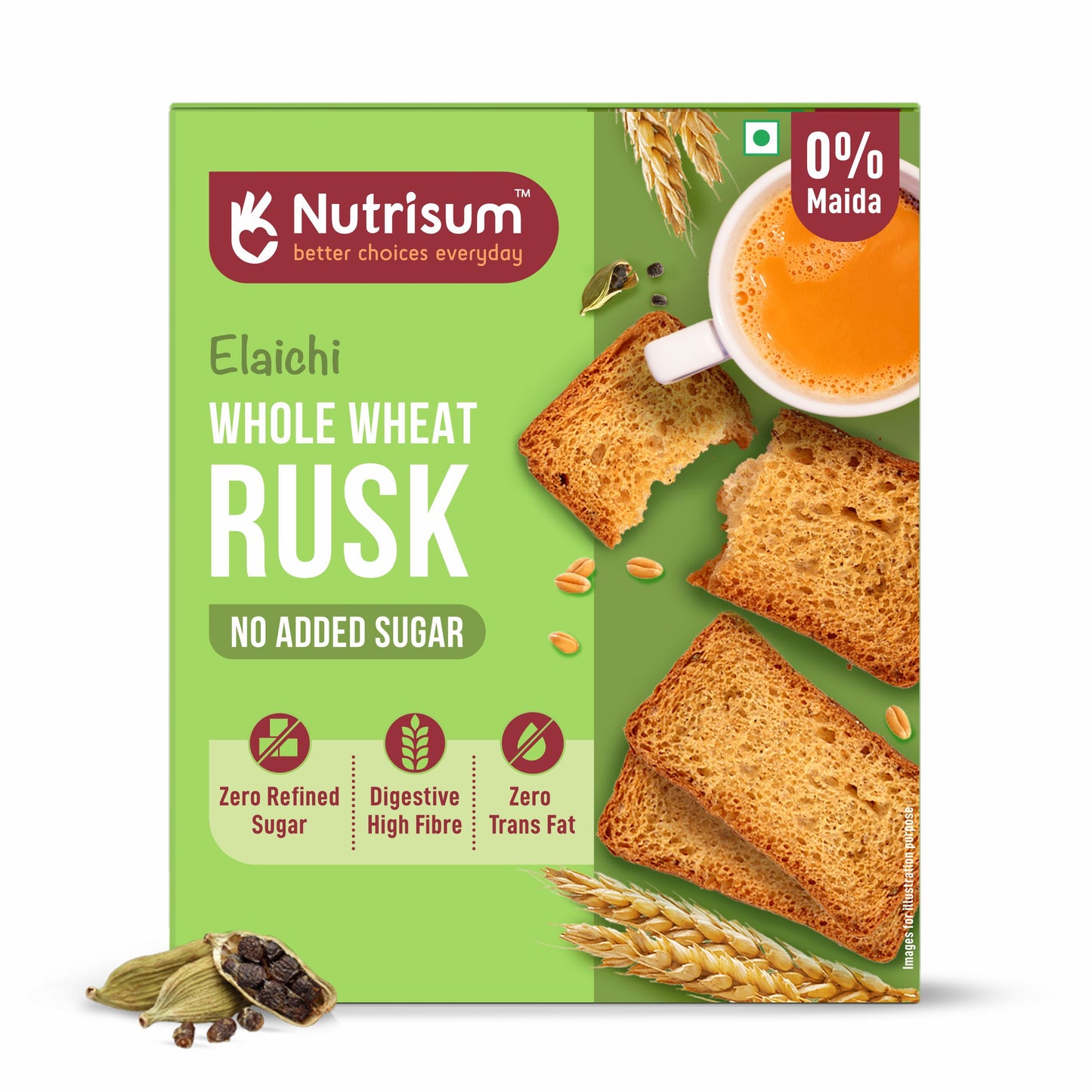 Elaichi Whole Wheat Rusk