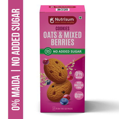 Mixed Berries Oats Cookies