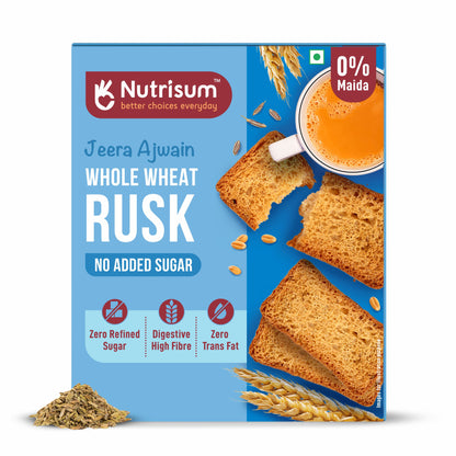 Ajwain and Jeera Whole Wheat Rusk