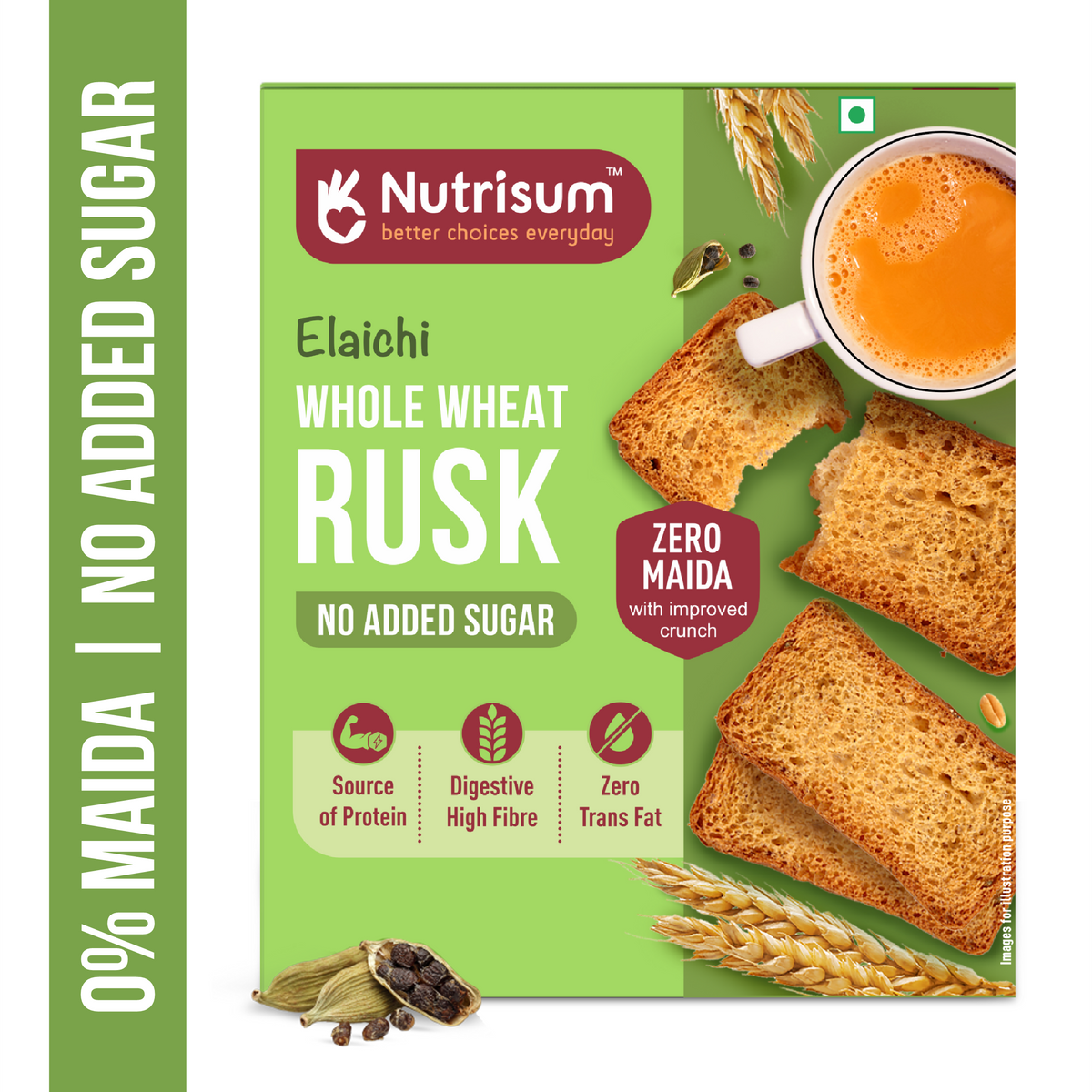 Elaichi Whole Wheat Rusk