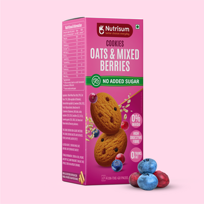 Mixed Berries Oats Cookies