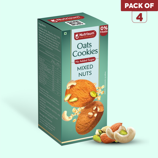 Mixed Nuts Oats Cookies | Pack of 4