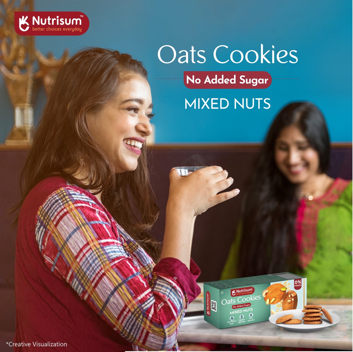 Mixed Nuts Oats Cookies | Pack of 4