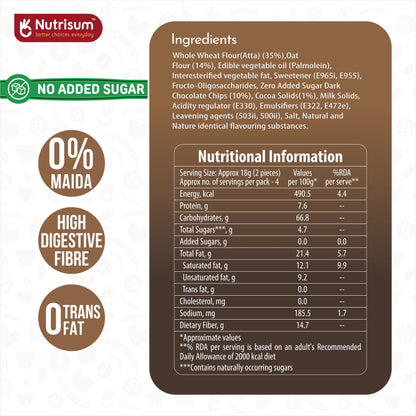 Oats & Choco Chip Cookies