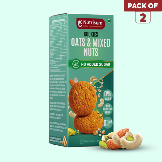 Mixed Nuts Oats Cookies | Pack of 2