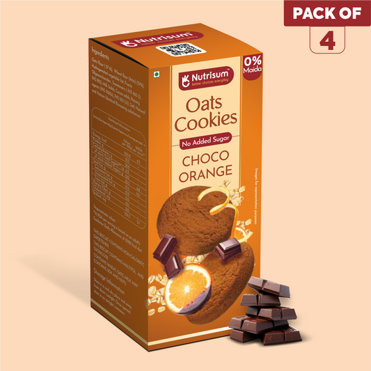 Chocolate Orange Oats Cookies | Pack of 4