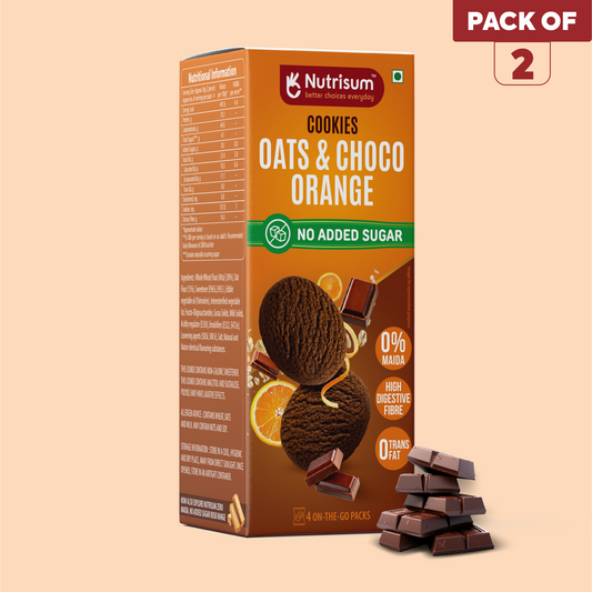 Chocolate Orange Oats Cookies | Pack of 2