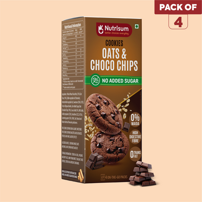 Oats & Choco Chip Cookies | Pack of 4