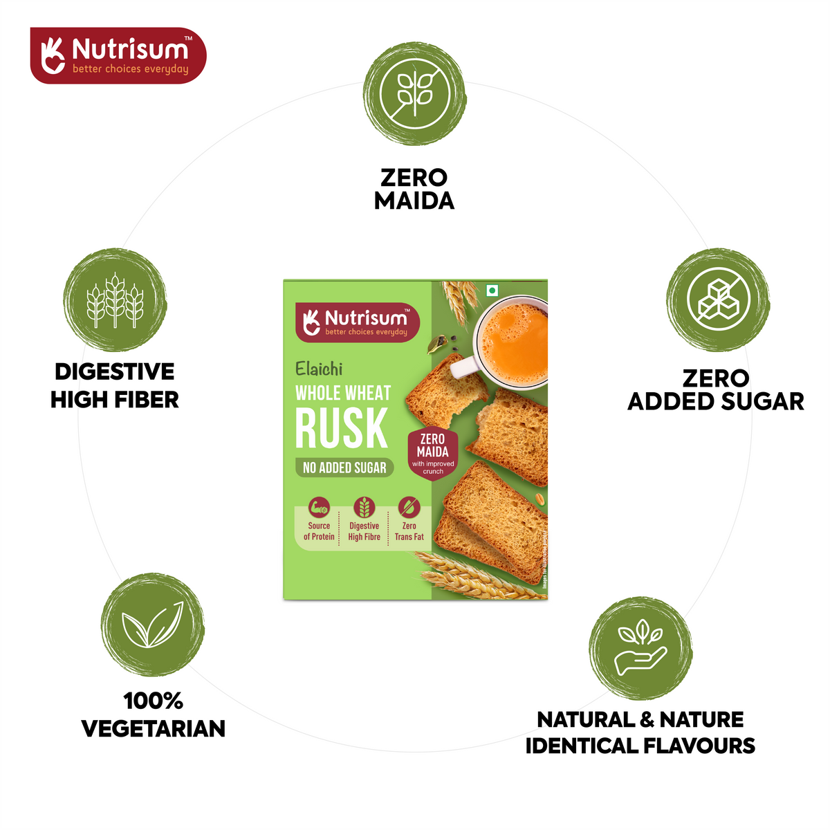 Elaichi Whole Wheat Rusk
