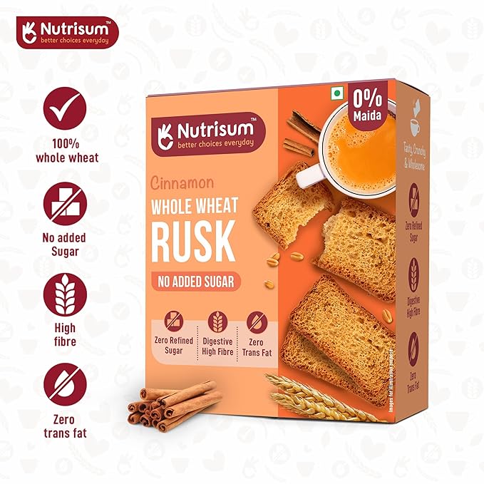 Cinnamon Whole Wheat Rusk | Pack of 4