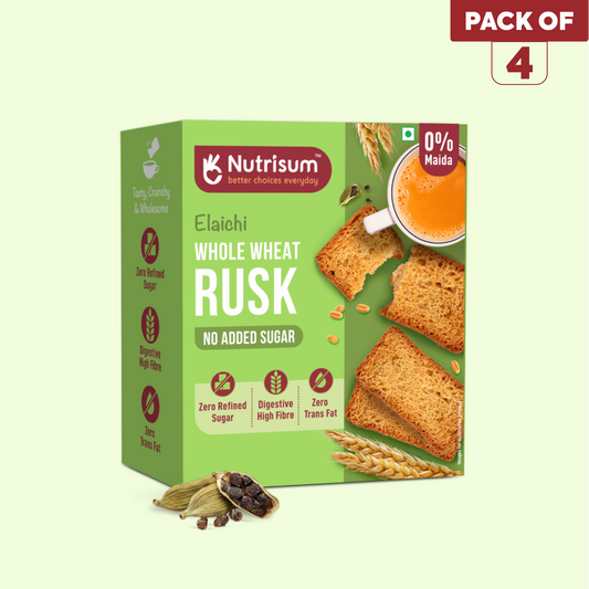 Elaichi Whole Wheat Rusk | Pack of 4