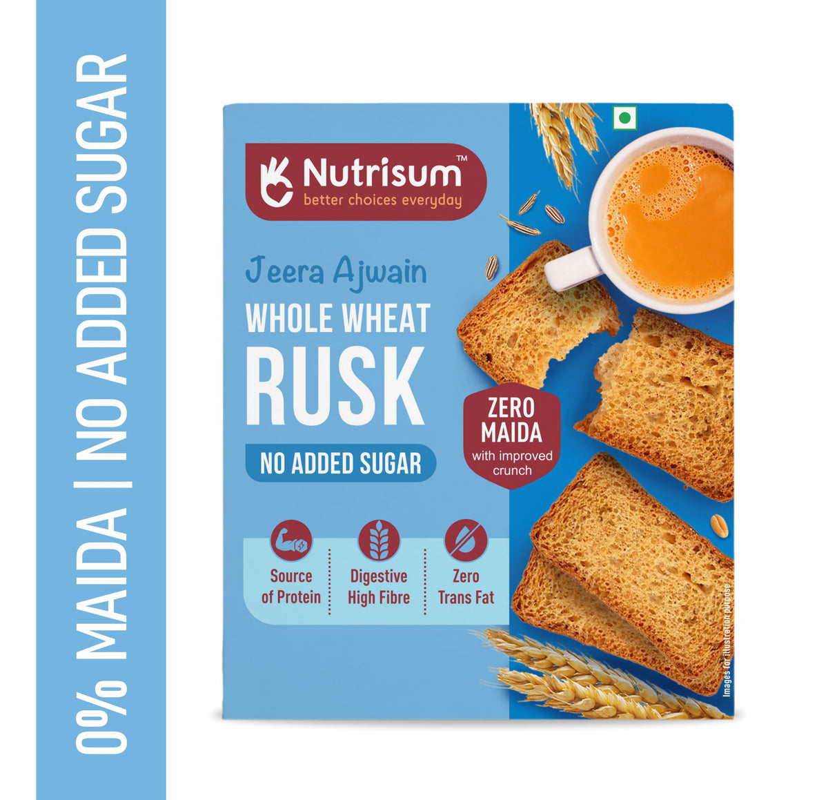 Ajwain and Jeera Whole Wheat Rusk