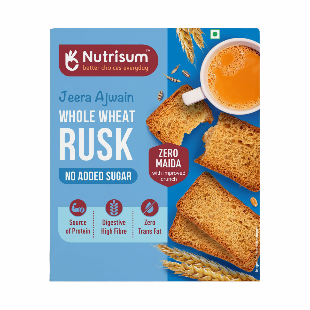 Ajwain and Jeera Whole Wheat Rusk