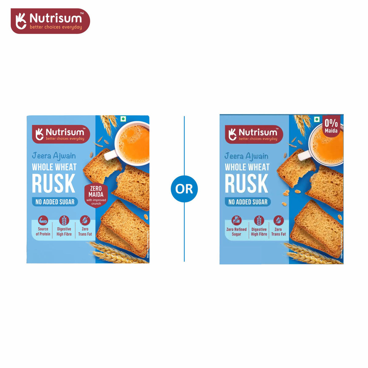 Ajwain and Jeera Whole Wheat Rusk