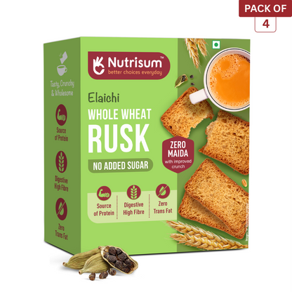 Elaichi Whole Wheat Rusk | Pack of 4
