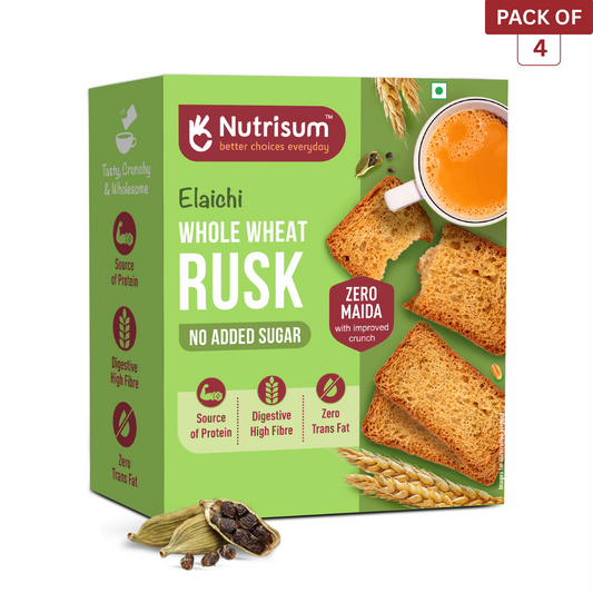 Elaichi Whole Wheat Rusk | Pack of 4