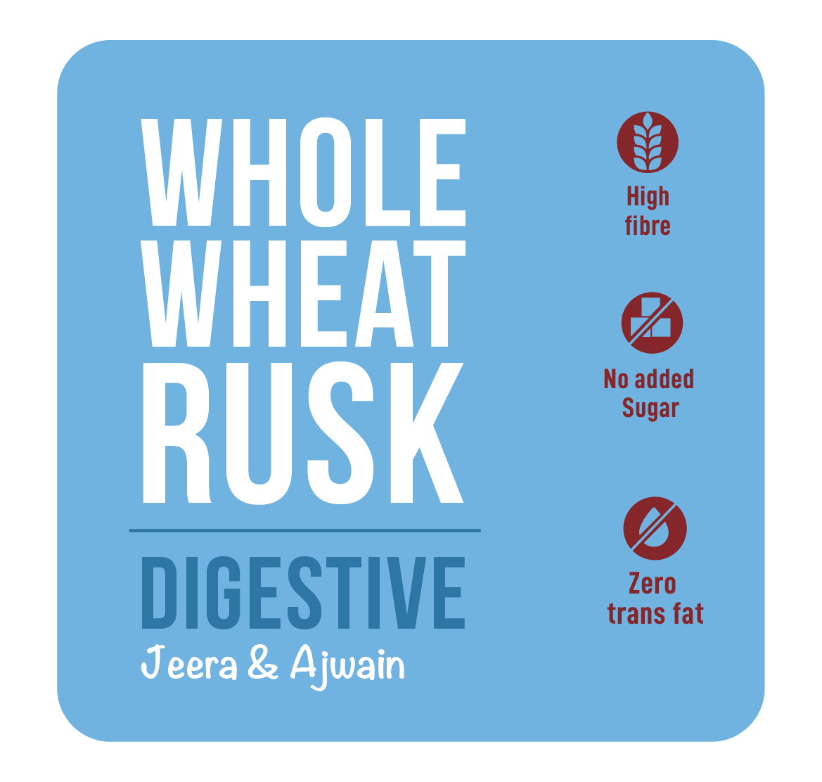 Nutrisum Digestive Whole Wheat Rusk with Jeera and Ajwain Pack Of 2