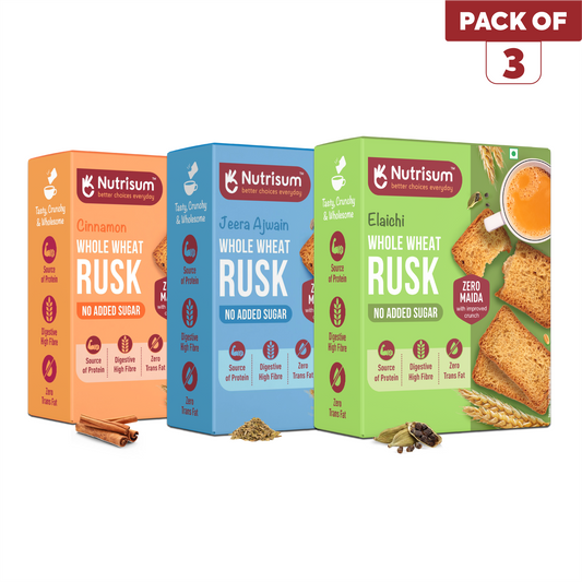 Whole Wheat Rusks | Cinnamon, Elaichi, Ajwain & Jeera