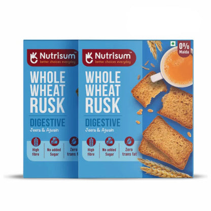 Jeera and Ajwain Whole Wheat Rusk | Pack of 2