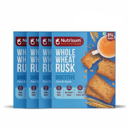 Ajwain and Jeera Whole Wheat Rusk | Pack of 4