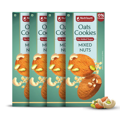 Mixed Nuts Oats Cookies | Pack of 4