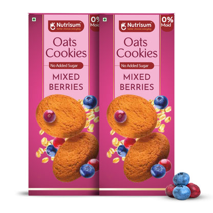 Mixed Berries Oats Cookies | Pack of 2